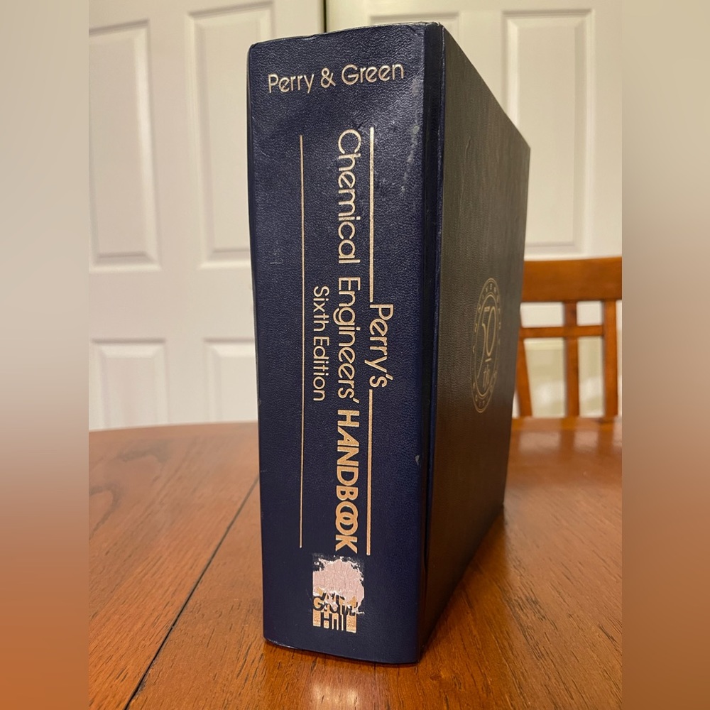 Perry's Chemical Engineer's Handbook Sixth Edition McGraw Hill 50th Anniversary